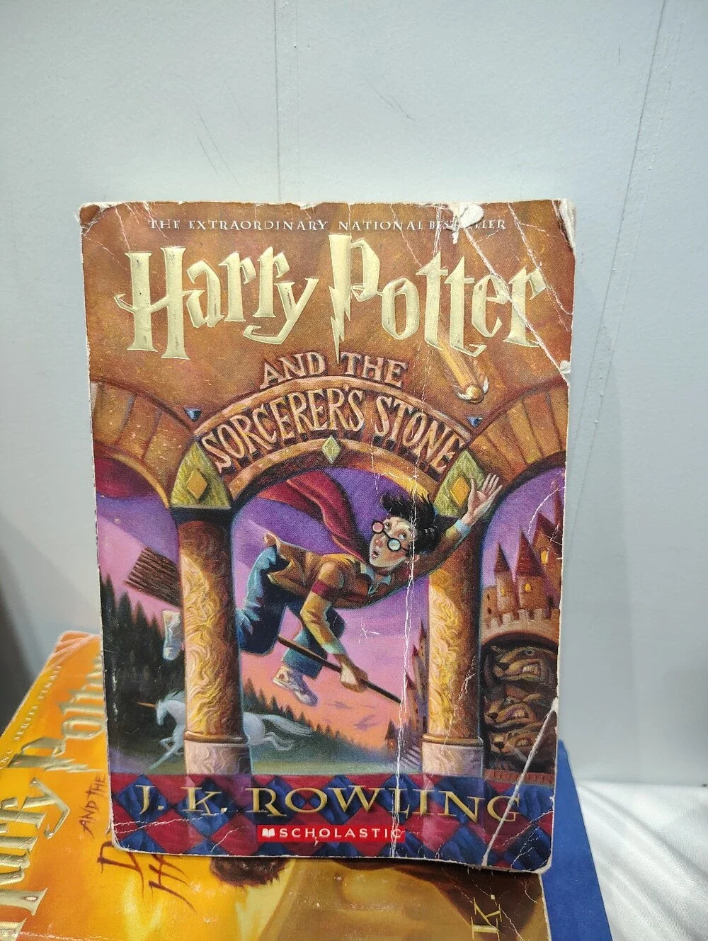 Vtg Harry Potter Lot Dumbledore Doll, Chamber of Secrets VHS & 6 Book Bundle